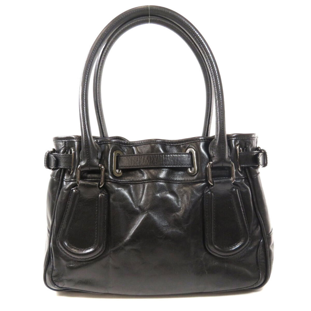 Burberry Blue Label Logo Plate Handbag Leather - Picture 2 of 11
